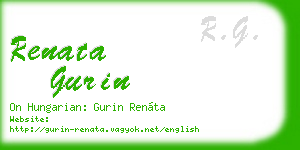renata gurin business card