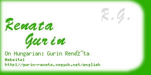 renata gurin business card